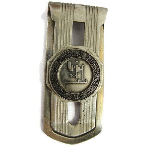 Vintage Brotherhood of Paper Makers Money Clip Bastion Bros. Rochester New York - Picture 4 of 10